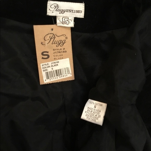 Plugg black blazer size small - Picture 2 of 6